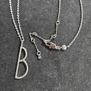 Henri Bendel sparkling initial "B" necklace